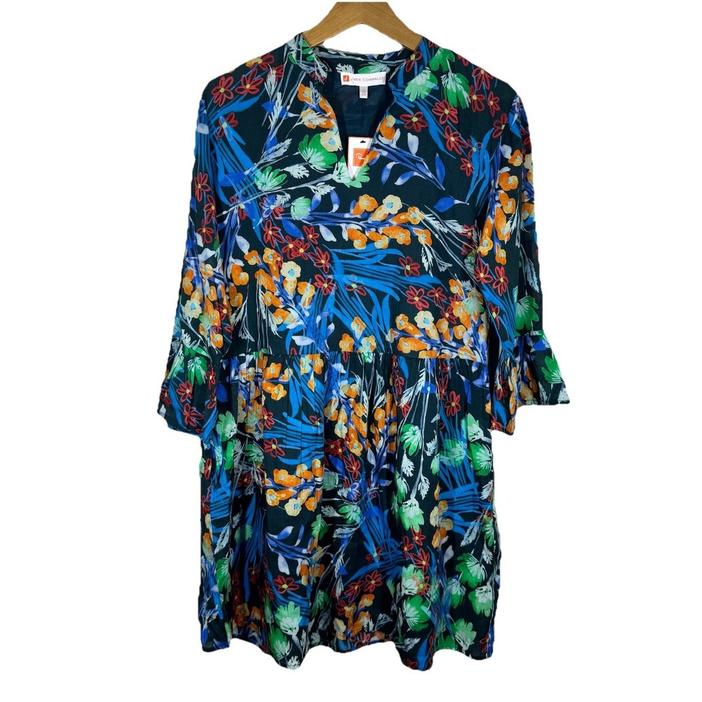 Jude Connally Small Faith Dress Mini Navy Floral‎ Easter Spring 100% Cotton $198